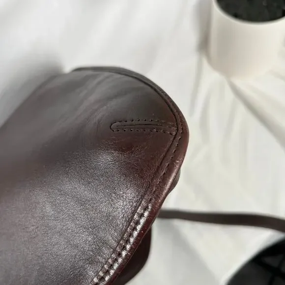 SOLD COACH Vintage 9134 Hippie Flap Bag Shoudler or Crossbody Brown - Picture 12 of 15